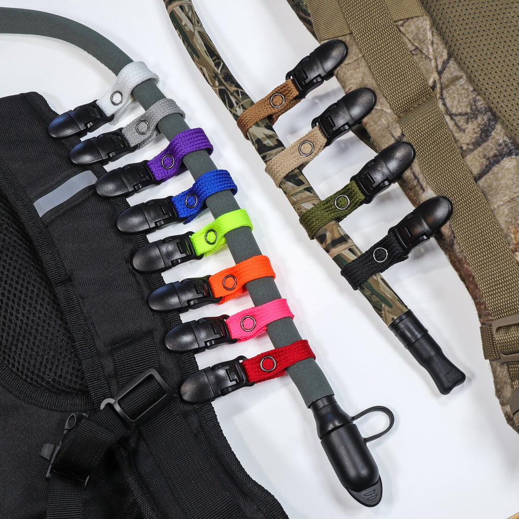 Hydration Pack Drink Tube Lanyard Clips | Gearhandle.com