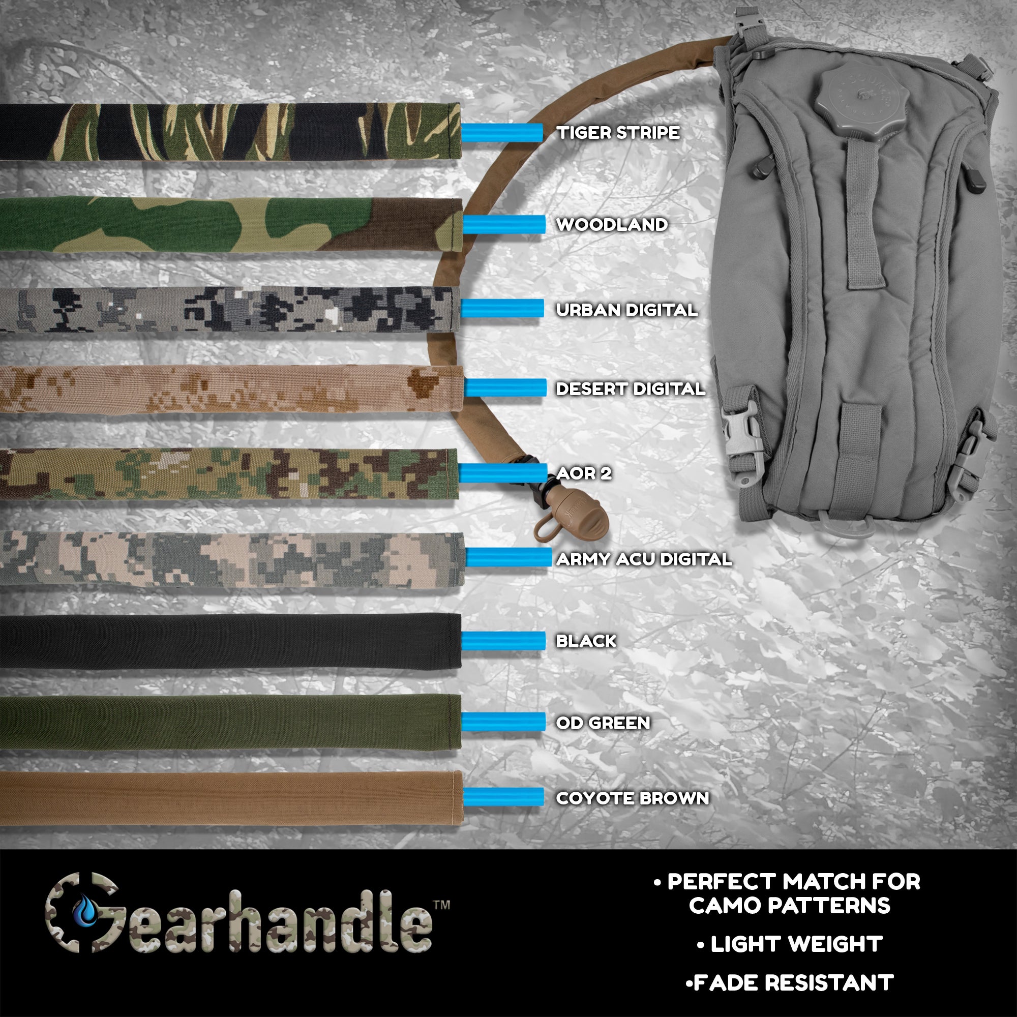 Woodland Non Insulated Drink Tube Sleeve | Gearhandle.com