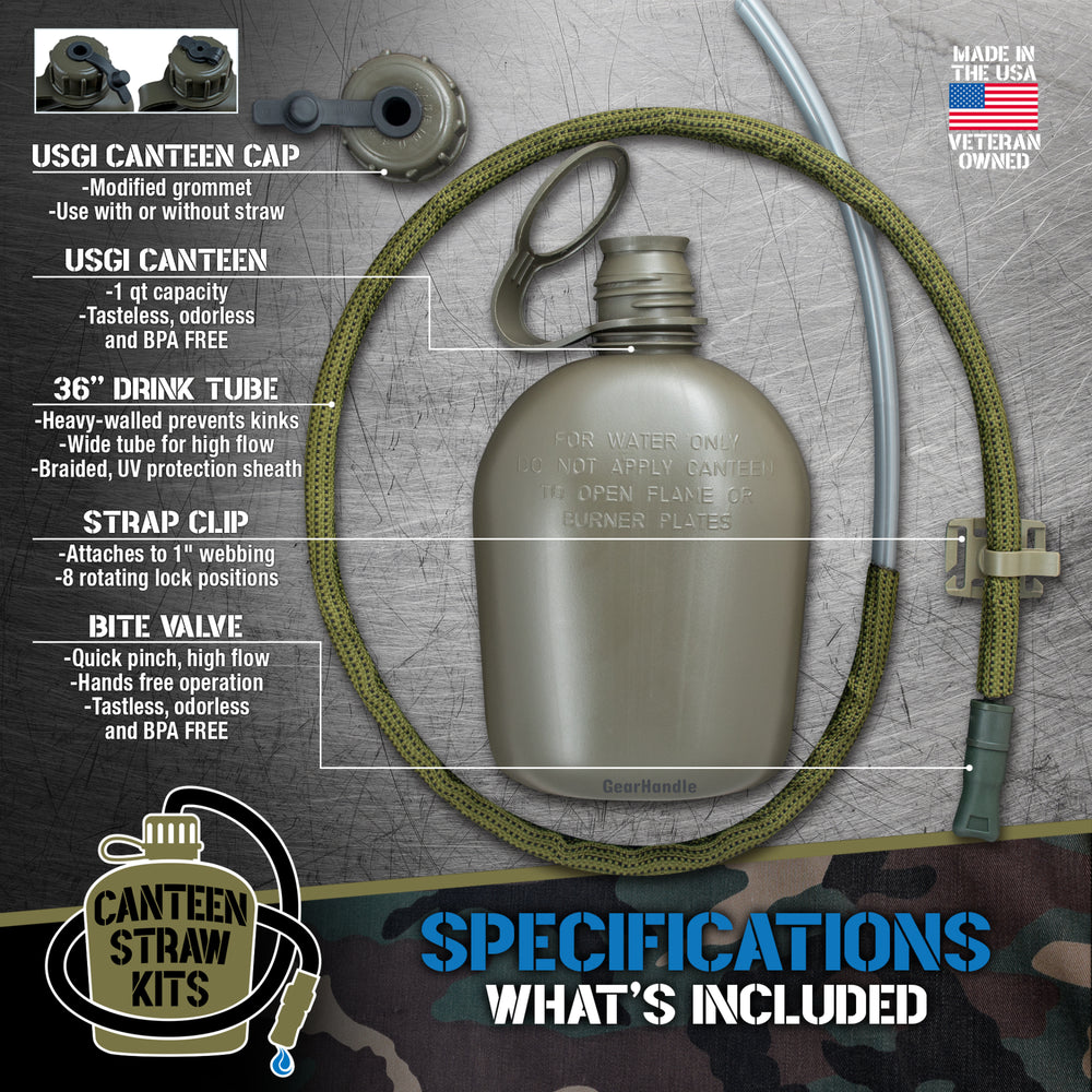 OD Green Canteen Straw Kit | Gearhandle.com