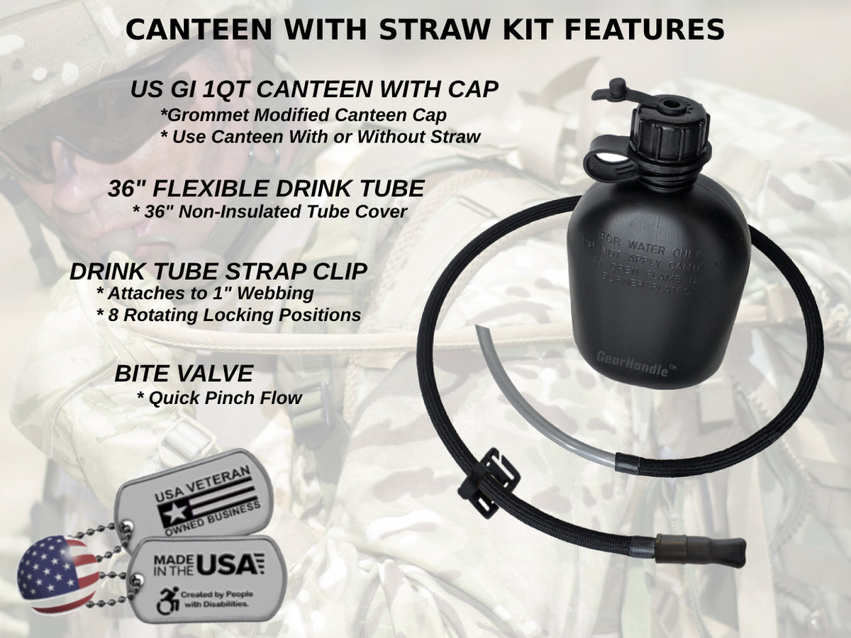 USGI Military 1 Quart Canteen Straw Kit