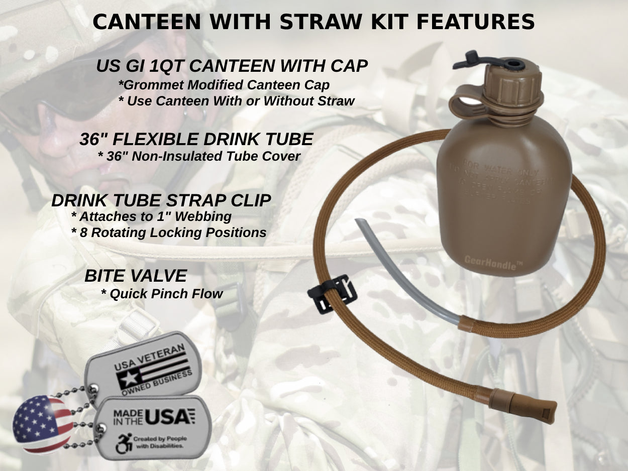 USGI Military 1 Quart Canteen Straw Kit | Gearhandle.com